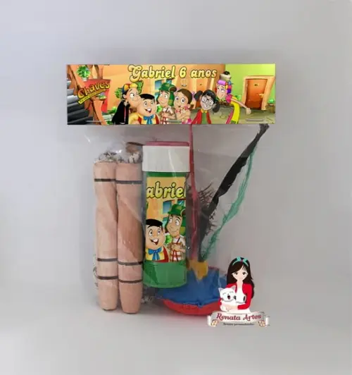 Kit Lembrancinha com Bolha de Sabão Turma do Chaves