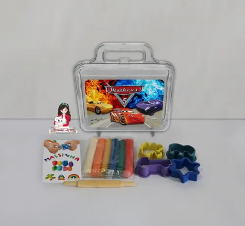 Kit Massinha na Maleta Carros Disney