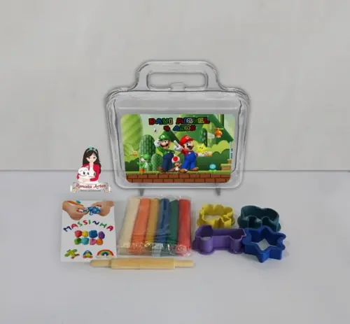 Kit Massinha na Maleta Super Mario Bross