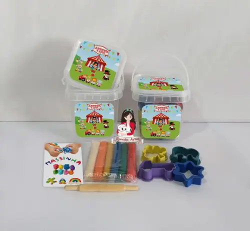 Kit Massinha no Baldinho Personalizado Circo