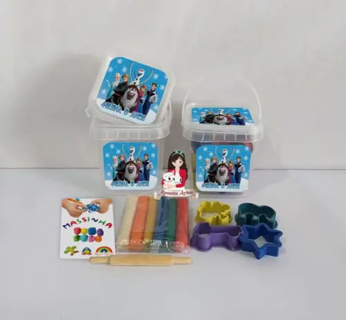 Kit Massinha no Baldinho Personalizado Frozen