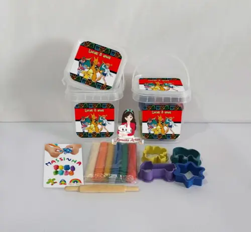 Kit Massinha no Baldinho Personalizado Pokemon