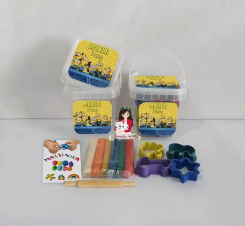 Kit Massinha no Baldinho Personalizado Minions