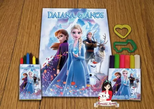 Kit Passatempo Personalizado Frozen 2020