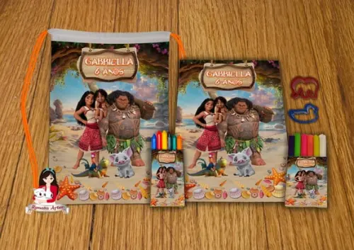 Kit Passatempo Personalizado na Mochila Moana 2
