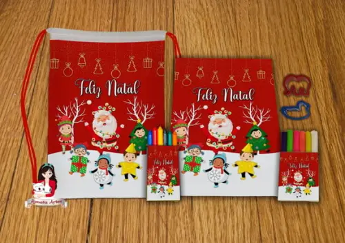 Kit Passatempo Personalizado na Mochila Natal Novo