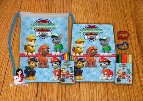 Kit Passatempo Personalizado na Mochila Patrulha Canina 3