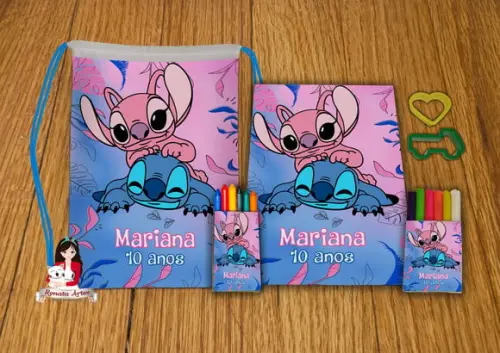 Kit Passatempo Personalizado na Mochila Stitch