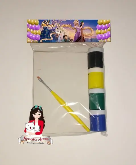 Kit Pintura Personalizado Rapunzel Enrolados