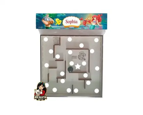 Labirinto Personalizado Lembrancinha a Pequena Sereia Ariel