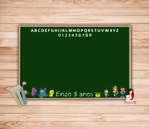 Lousa Personalizada com Giz Galinha Pintadinha