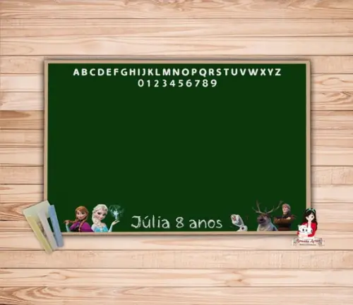 Lousa Personalizada com Giz Frozen