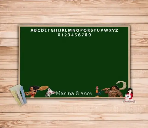 Lousa Personalizada com Giz Moana