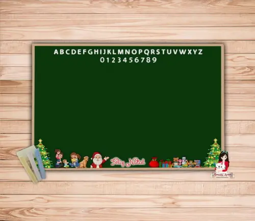 Lousa Personalizada com Giz Natal 2025