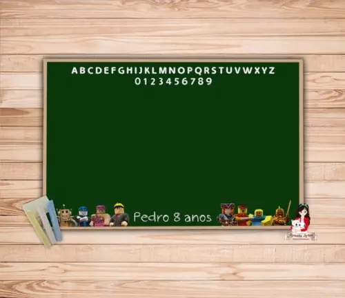 Lousa Personalizada com Giz Roblox