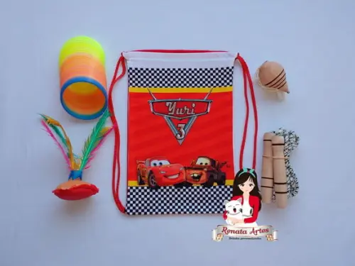 Mochila Boa Infância Personalizada Tema Carros Disney 3