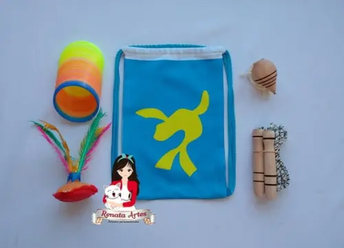 Mochila Boa Infância Personalizada Tema Foquinha Amarela