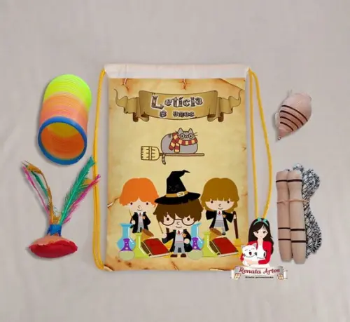 Mochila Boa Infância Personalizada Tema Harry Potter