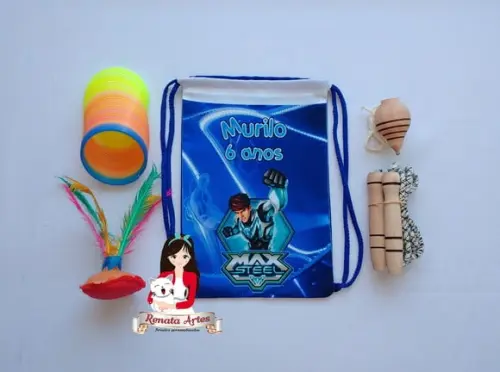 Mochila Boa Infância Personalizada Tema Max Steel