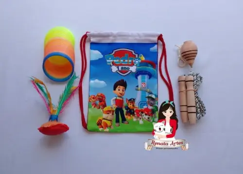 Mochila Boa Infância Personalizada Tema Patrulha Canina