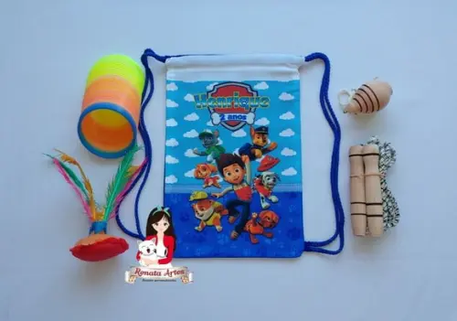 Mochila Boa Infância Personalizada Tema Patrulha Canina