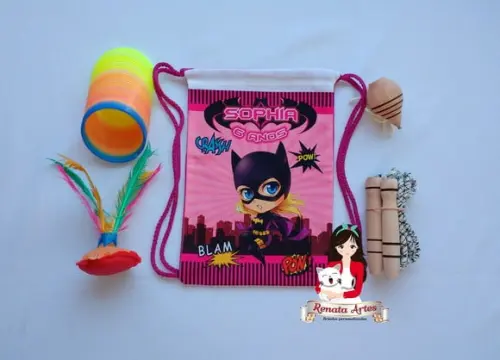 Mochila Boa Infância Tema Bat Girl Baby