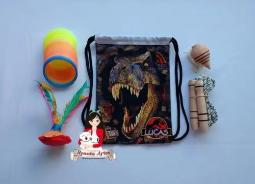 Mochila Boa Infância Tema Dinossauros