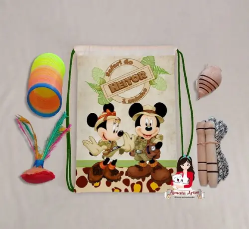 Mochila Boa Infância Tema Disney Safari