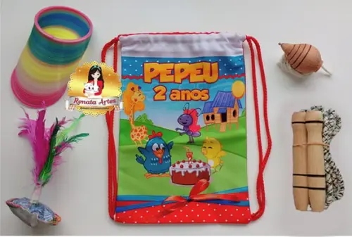 Mochila Boa Infância Tema Galinha Pintadinha Colorida