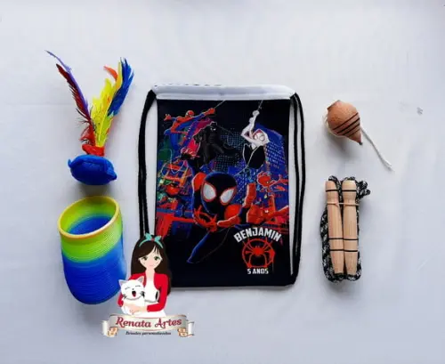 Mochila Boa Infância Tema Homem Aranha no Aranhaverso