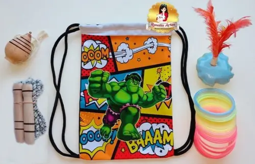 Mochila Boa Infância Tema Hulk