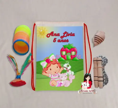 Mochila Boa Infância Tema Moranguinho