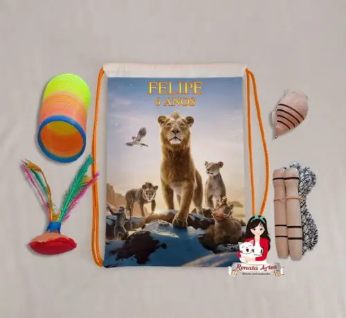 Mochila Boa Infância Tema o Rei Leão Mufasa