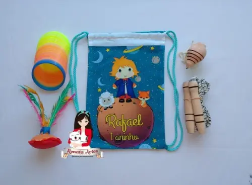 Mochila Boa Infância Tema Pequeno Principe 2