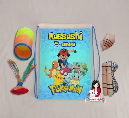 Mochila Boa Infância Tema Pokémon