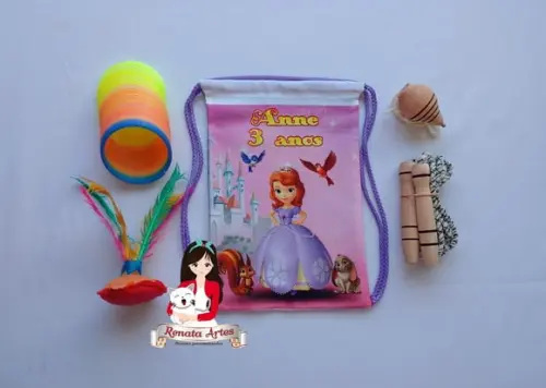 Mochila Boa Infância Tema Princesinha Sofia