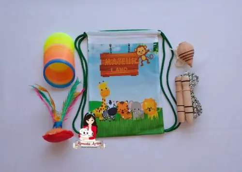 Mochila Boa Infância Tema Safari Baby