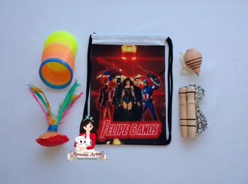 Mochila Boa Infância Tema Super Heróis