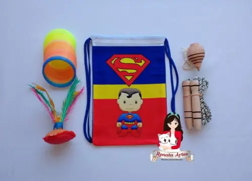 Mochila Boa Infância Tema Super Man Baby