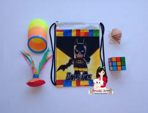Mochila Brinquedos Retrô Tema Batman Lego