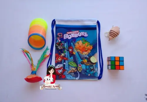 Mochila Brinquedos Retrô Tema Botbots