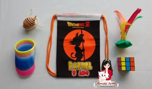Mochila Brinquedos Retrô Tema Dragon Ball Silhueta