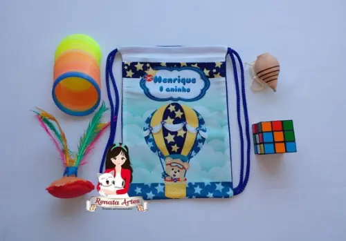 Mochila Brinquedos Retrô Tema do Urso Baloeiro