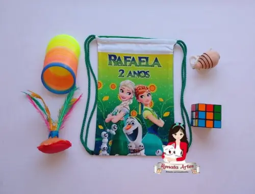 Mochila Brinquedos Retrô Tema Frozen Fever