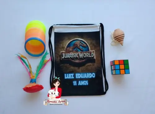 Mochila Brinquedos Retrô Tema Jurassic World