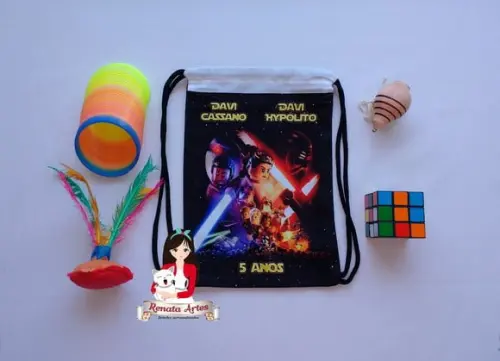 Mochila Brinquedos Retrô Tema Lego Star Wars