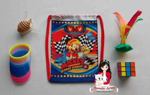 Mochila Brinquedos Retrô Tema Mickey Sobre Rodas