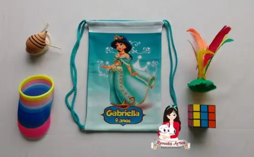 Mochila Brinquedos Retrô Tema Princesa Jasmine 2
