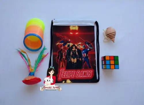Mochila Brinquedos Retrô Tema Super Heróis 2
