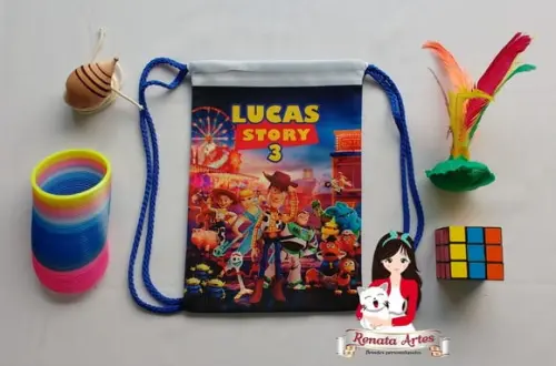 Mochila Brinquedos Retrô Tema Toy Story 4